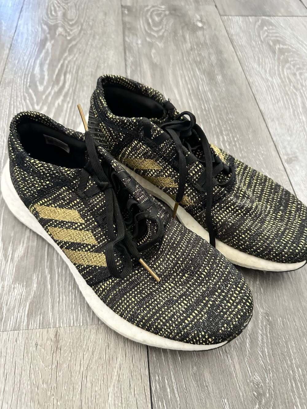 Adidas PureBoost Go 'Black Gold Metallic' Running Shoes F36346